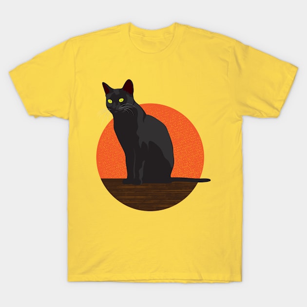 Black Cat T-Shirt by Hey Trutt